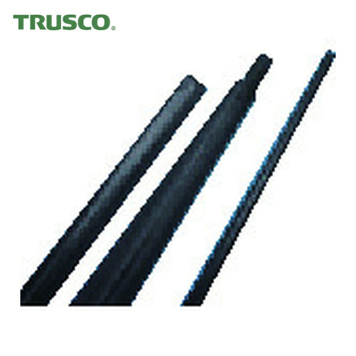 トラスコ TRUSCO 耐熱150℃収縮チューブ 収縮前内径4.8mm 長さ1m 10本入 黒 (1袋) HR150-4.8BK