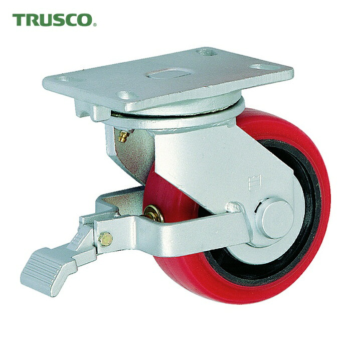 トラスコ TRUSCO 重高荷重用キャスター 自在SP付 100MM 耐湿ウレタン車輪620KGF (1個) HR/HM100620PCI-TG-WB|工具ランド
