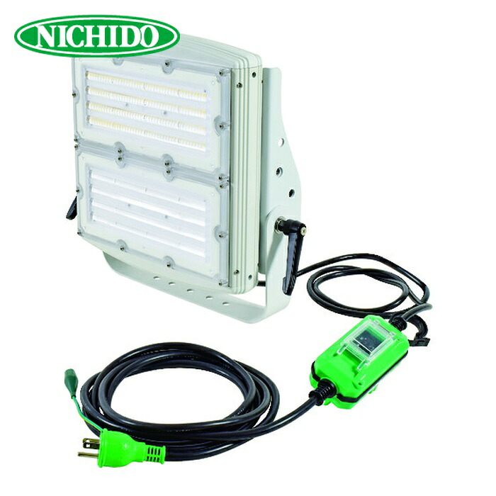 日動工業 NICHIDO LEIS-200DIM-JW-50K スクエアライト200W 電源装置一体型 昼白色 調光式 (1台)