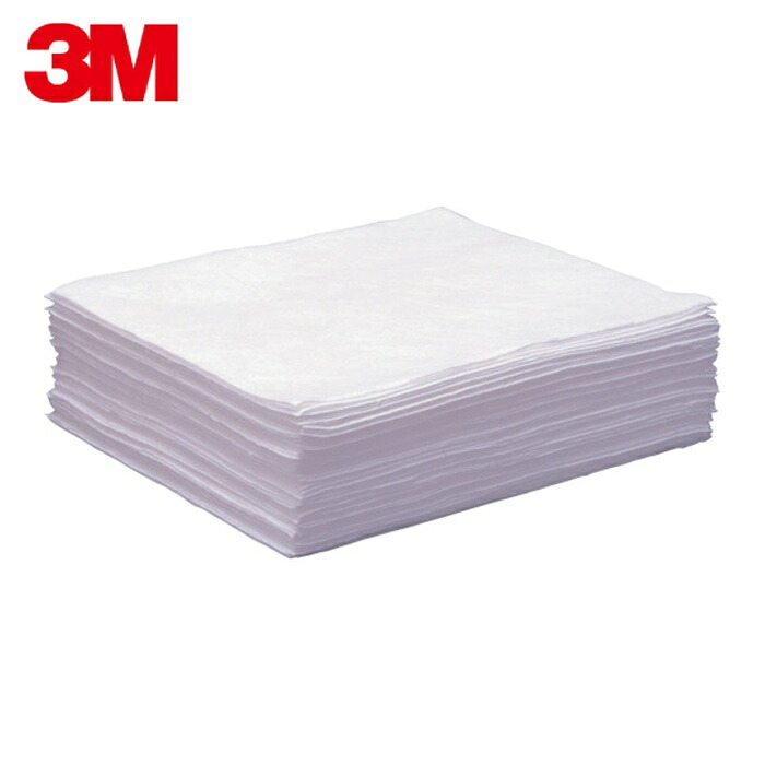 3M スリーエム 3M オイルソーベント(ハイパフォーマンス型)HPー156 オイル吸収シート 白 430X480mm (100枚入) (1箱) HP-156