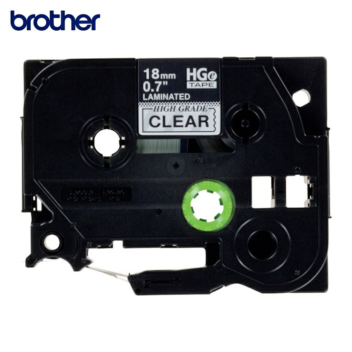 ブラザー brother HGE-141V HGEテープ 黒字/透明地/18mm (1Pk)