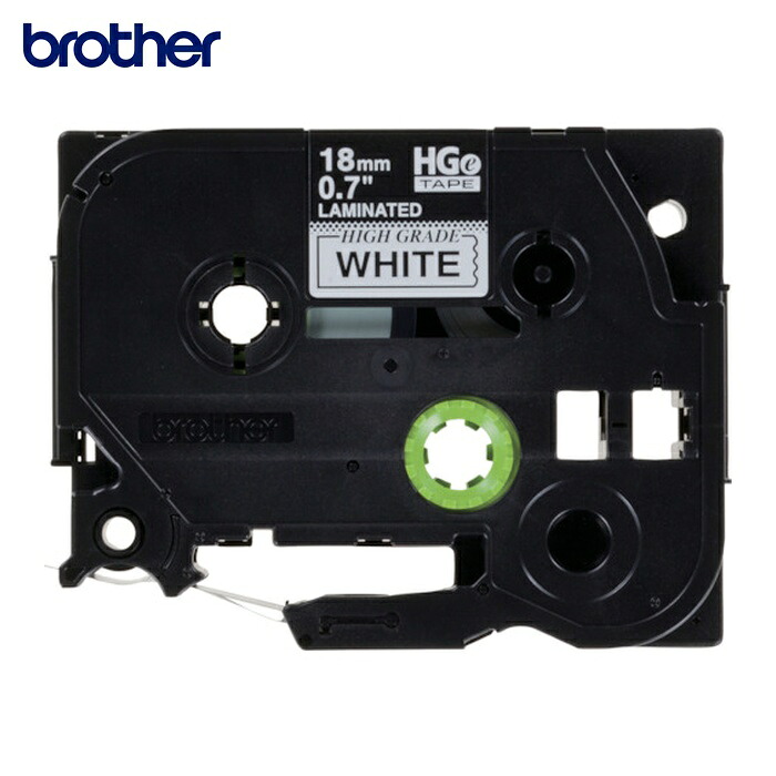 ブラザー brother HGE-241V HGEテープ 黒字/白地/18mm (1Pk)