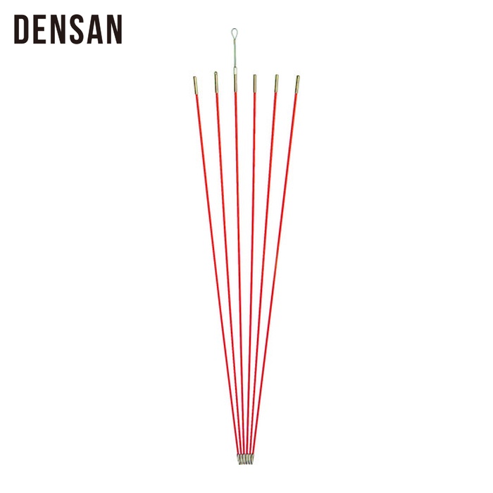 デンサン DENSAN JF-5030 ケーブル牽引具 ジョイント釣り名人Jr. ロッド長さ1m ロッド径5mm ロッド数6本 (1S)