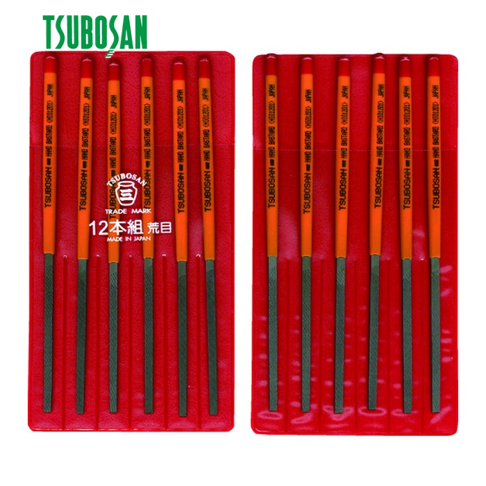 ツボサン TSUBOSAN HI012-01 組ヤスリ 12本組 平 荒目 (1S)