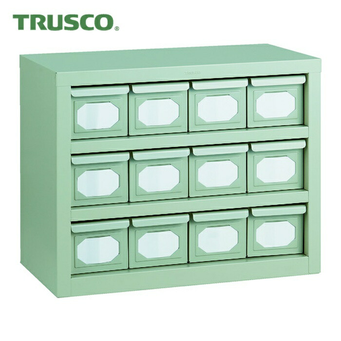 トラスコ TRUSCO K型抽き出し社会的単位 592X468 V-1X12個 (1台) K-43N (NG) 工具収納用品-DIY・工具