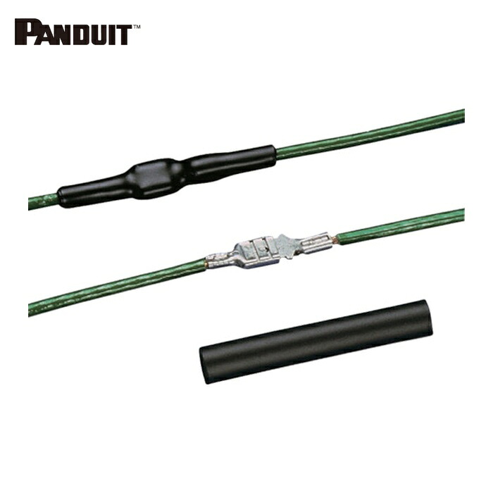 パンドウイット PANDUIT HSTTVA19-48-Q ねばり着く剤付き添い人熱締め付ける熱電子管 締め付ける率2:1 判定基準印字機 (25本入) (1箱)