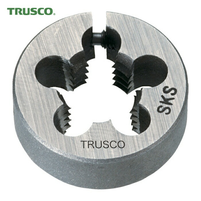 トラスコ TRUSCO 左・アジャスタブル丸ダイス 50径 12X1.75 (SKS) (1個) LT50D-12X1.75