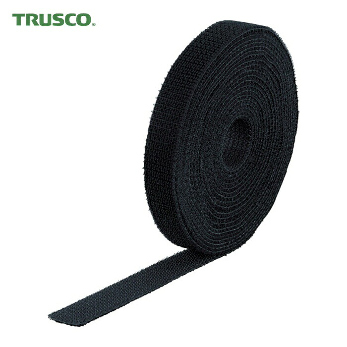 トラスコ TRUSCO マジックバンド[[R下]]結束テープ 両面 黒 40mm&times;25m (1巻) MKT-40250-BK｜工具ランド