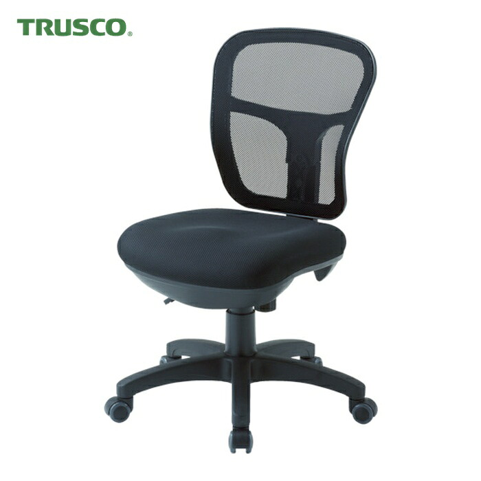 トラスコ TRUSCO オフィスチェア MC-2 背面メッシュタイプ ブルー (1脚) MC-2-B