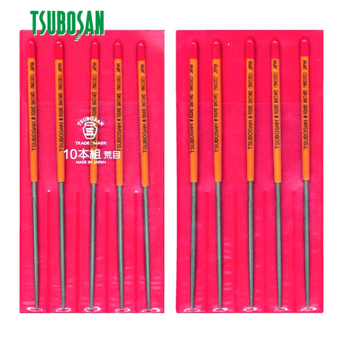 ツボサン TSUBOSAN MA010-01 組ヤスリ 10本組 丸 荒目 (1S)