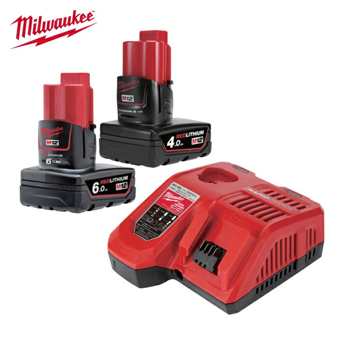 ミルウォーキー M12-18 NRG-642 JP M12 4.0Ah&6.0Ah FCスタートキット (1S)｜工具ランド