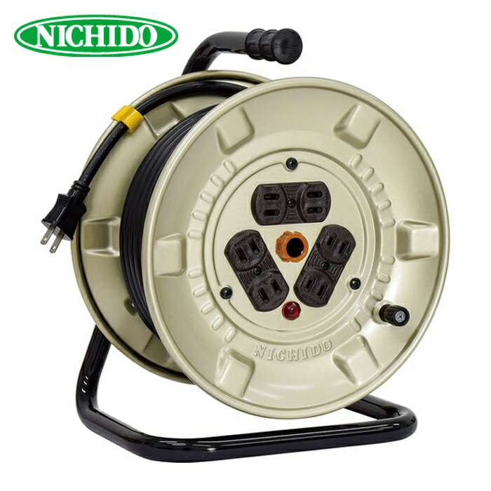 日動工業 NICHIDO NNP-206D 電工ドラム 100V アースなし 20m コンセント個数6個 (1台)