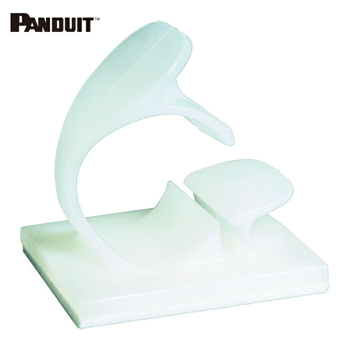 パンドウイット PANDUIT LWC38-A-C コードクリップ 粘着テープ付き ナチュラル (100個入) (1袋)|工具ランド