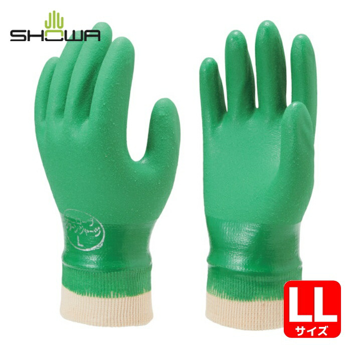 ショーワ手袋　ビニローブ　炊事用ゴム手袋　ビニール手袋 楽天市場】【ゴム手袋】グリーンジャージ ビニローブ [10双入] 品番:No
