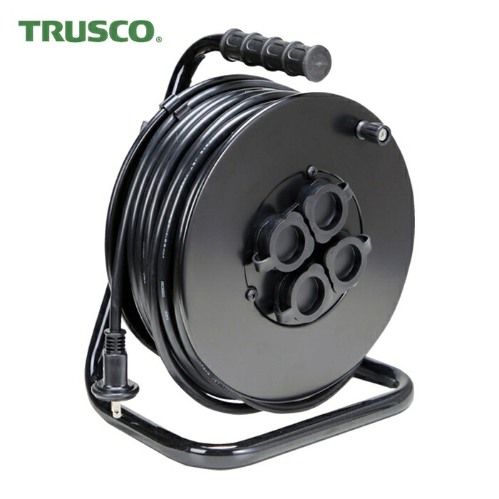 トラスコ TRUSCO 電工ドラム ジェネラルリール30m 屋外用 (1台) ODL-30MBK