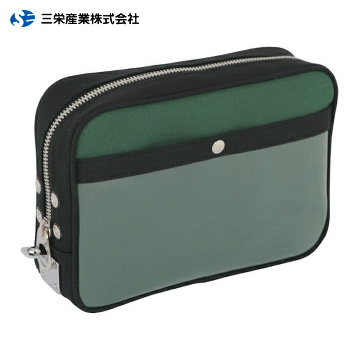 三栄産業 SANEI 帆布メール用ポーチ(M)馬蹄錠金具付 モスグリーン (1個) PM-U-07