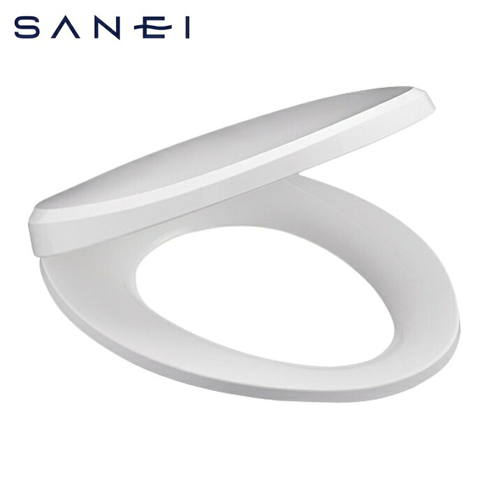SANEI 三栄水栓 PW9032-WW 前丸便座 簡単取付 ワンタッチ着脱 ホワイト (1台)