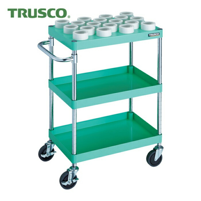トラスコ TRUSCO ツールワゴン フェニックスワゴン 600X400XH880 HSK63A ヤンググリーン (1台) PEW-TL962E-YG