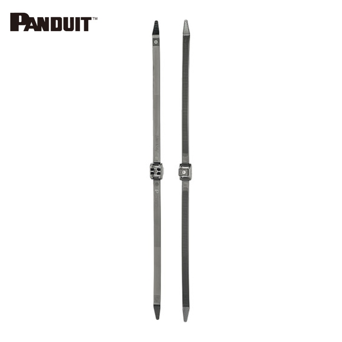 パンドウイット PANDUIT PLDC1.5EH-C350 ダブルクランプ結束バンド 耐候性黒 長さ:333mm 幅:12.7mm 100本入 PLDC1.5EH-C350 (1袋)