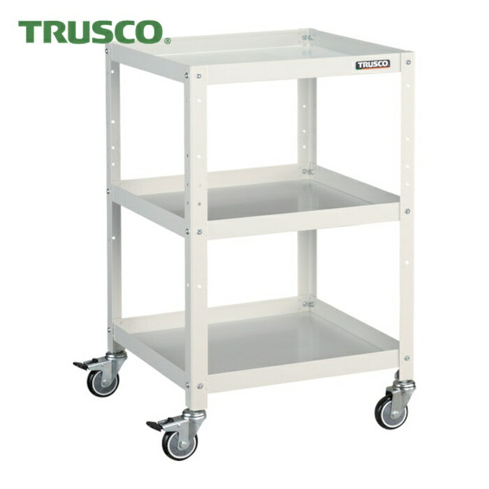 トラスコ TRUSCO ツールワゴン ラビットワゴン 500X500 ウレタン車輪 ホワイト (1台) RBW-853U W