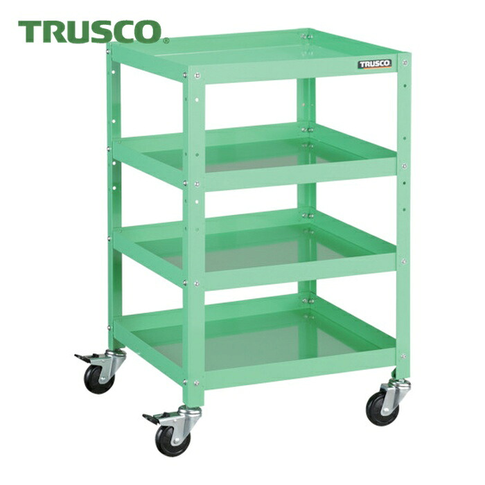 トラスコ TRUSCO 物の具手押し車 ラビットワゴン 500X500 天然ゴム拷問台 若い衆緑であること (1台) RBW-854 YG