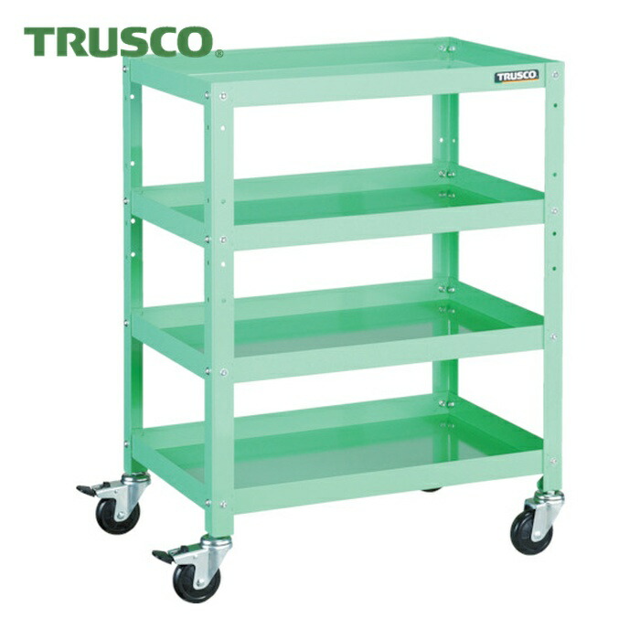 トラスコ TRUSCO 物の具手押し車 ラビットワゴン 600X400 天然ゴム拷問台 若い衆緑であること (1台) RBW-864 YG