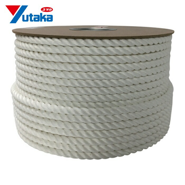 ユタカメイク ビニロンロープドラム巻 12φ×100m (1巻) PRV-6