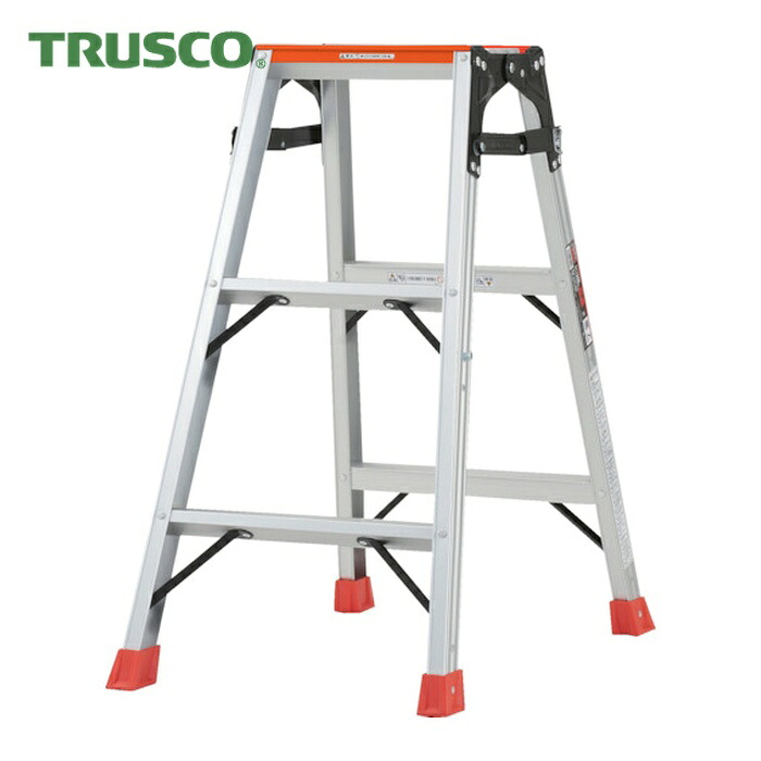 トラスコ TRUSCO 天板乗り押しとどめるえの具掛けはしご兼用脚立 軽銀アロイ製・脚取りまかなう付 高さ0.81m (1台) PTHK-090