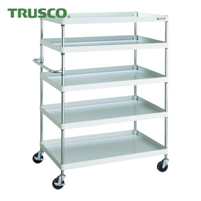 トラスコ TRUSCO ツールワゴン フェニックスワゴン 省音 1000X650XH1500 5段 ホワイト (1台) PEW-15105-W