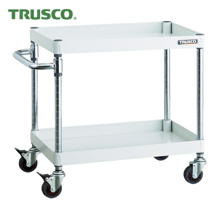 トラスコ TRUSCO ツールワゴン フェニックスワゴン 省音 600X400XH600 2段 ホワイト (1台) PEW-662C-W｜工具ランド