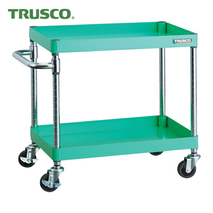 トラスコ TRUSCO 物の具手押し車 アリゾナ州の州都手押し車 省音 600X400XH600 2段 若い衆緑であること (1台) PEW-662-YG
