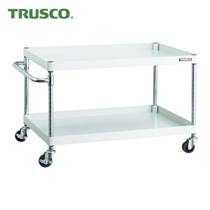 トラスコ TRUSCO ツールワゴン フェニックスワゴン 省音 900X600XH600 2段 ホワイト (1台) PEW-692-W