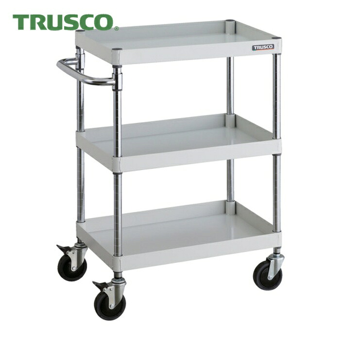 トラスコ TRUSCO ツールワゴン フェニックスワゴン 省音 600X400XH880 3段 ホワイト (1台) PEW-963C-W｜工具ランド