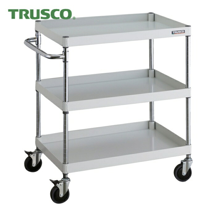 トラスコ TRUSCO ツールワゴン フェニックスワゴン 省音 750X500XH880 3段 ホワイト (1台) PEW-973C-W｜工具ランド