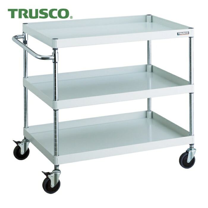 トラスコ TRUSCO ツールワゴン フェニックスワゴン 省音 900X600XH880 3段 ホワイト (1台) PEW-993C-W|工具ランド