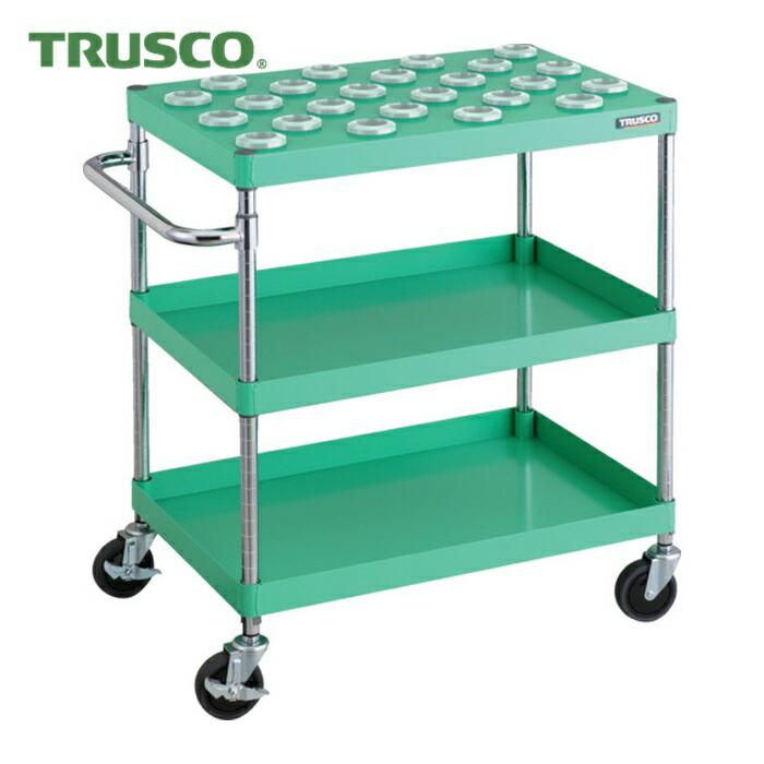 トラスコ TRUSCO ツールワゴン フェニックスワゴン 省音 750X500XH880 NT-40 ヤンググリーン (1台) PEW-TL972B-YG