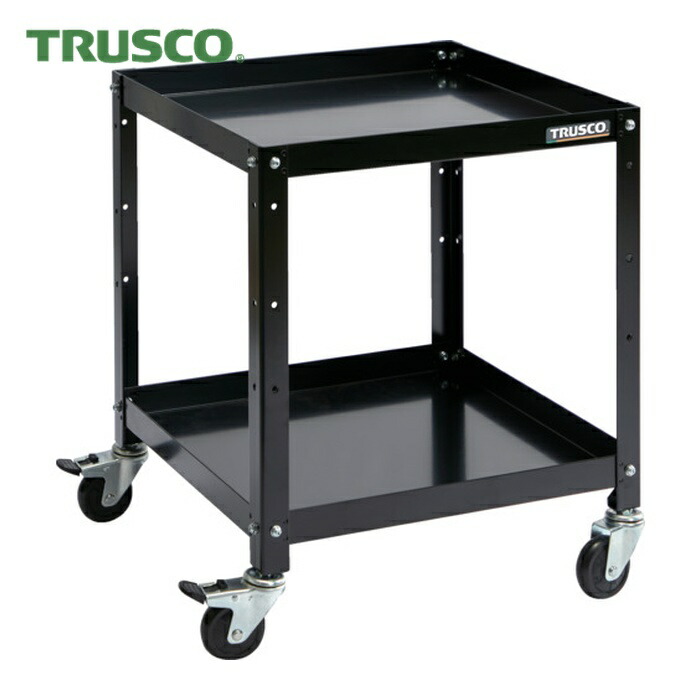 トラスコ TRUSCO 手道具手押し車 ラビットワゴン 500×500 天然ゴム拷問台 黒いこと (1台) RBW-652 BK