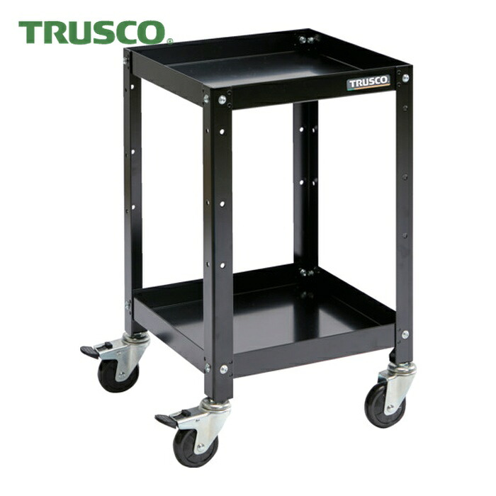 トラスコ TRUSCO ツールワゴン ラビットワゴン 360×360 ゴム車輪 ブラック (1台) RBW-632 BK