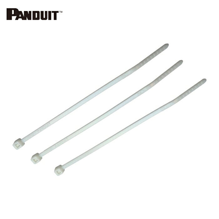 パンドウイット PANDUIT PLT4S-C10 ナイロン結束バンド 4.8×368×1.3 白 100本入 (1袋)