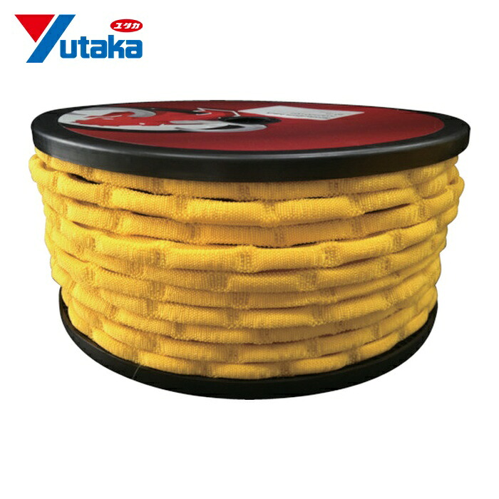 ユタカメイク ゴム スパイダーゴム ドラム巻き 40m イエロー (1巻) PST-16