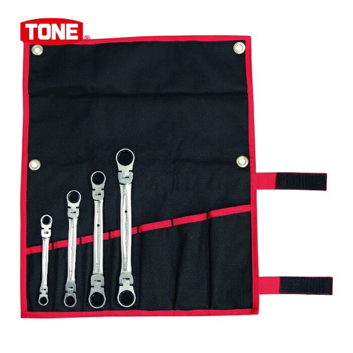 TONE トネ RMFWB400 両首振ラチェットめがねレンチセット インチサイズ (1S)