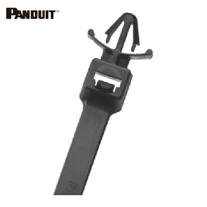 パンドウイット PANDUIT PLWP1M-D0 押し込みタイプナイロン結束バンド 耐候性黒 (500本入) (1袋)