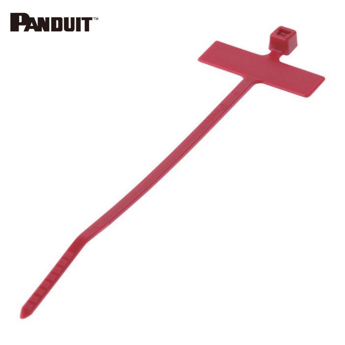 パンドウイット PANDUIT PLM1M-M2 旗型タイプナイロン結束バンド 赤 (1000本入) (1袋)|工具ランド