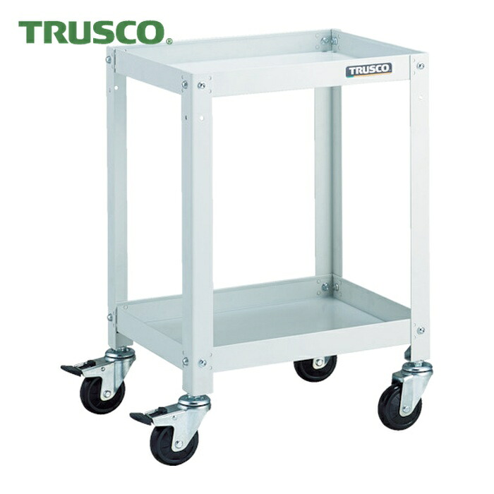 トラスコ TRUSCO 物の具手押し車 ラビットワゴン 400X350 天然ゴム拷問台 白いこと (1台) RBW-642 W
