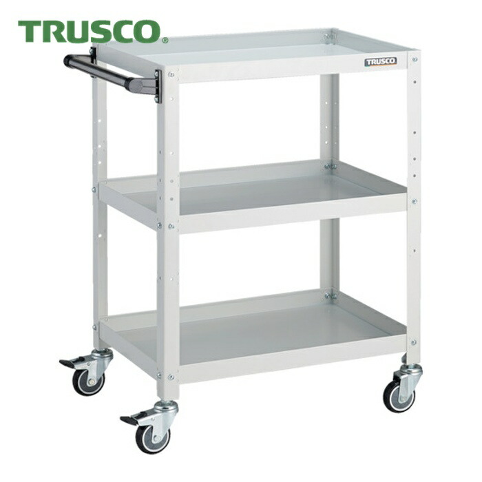トラスコ TRUSCO 物の具手押し車 ラビットワゴン 600×400×H810 手持ち部分付 ウレタン拷問台 白いこと (1台) RBW-863HU W