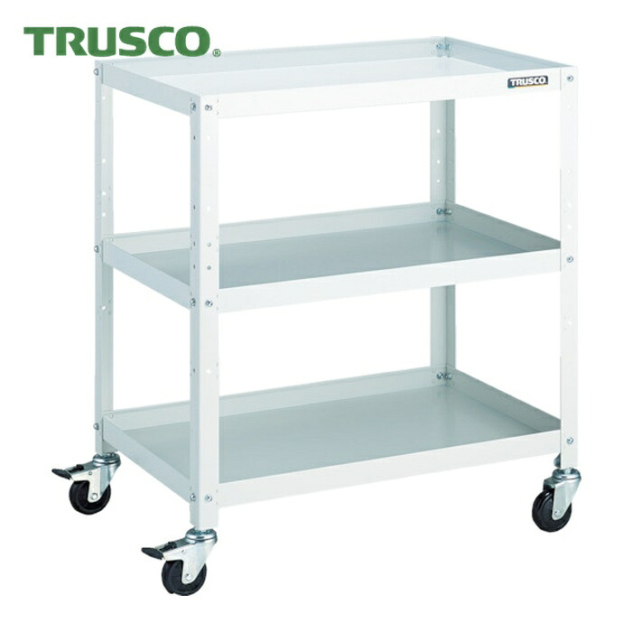 トラスコ TRUSCO 物の具手押し車 ラビットワゴン 700X450 天然ゴム拷問台 白いこと (1台) RBW-873 W
