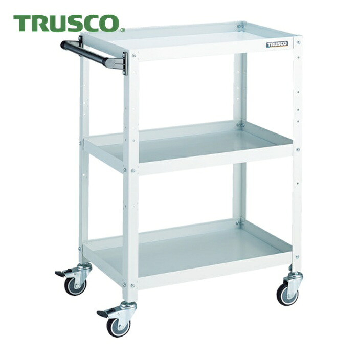 トラスコ TRUSCO 物の具手押し車 ラビットワゴン 600×400×H880 手持ち部分付 ウレタン拷問台 白いこと (1台) RBW-963HU W