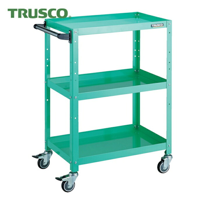 トラスコ TRUSCO 物の具手押し車 ラビットワゴン 600×400×H880 手持ち部分付 ウレタン拷問台 若い衆緑であること (1台) RBW-963HU YG