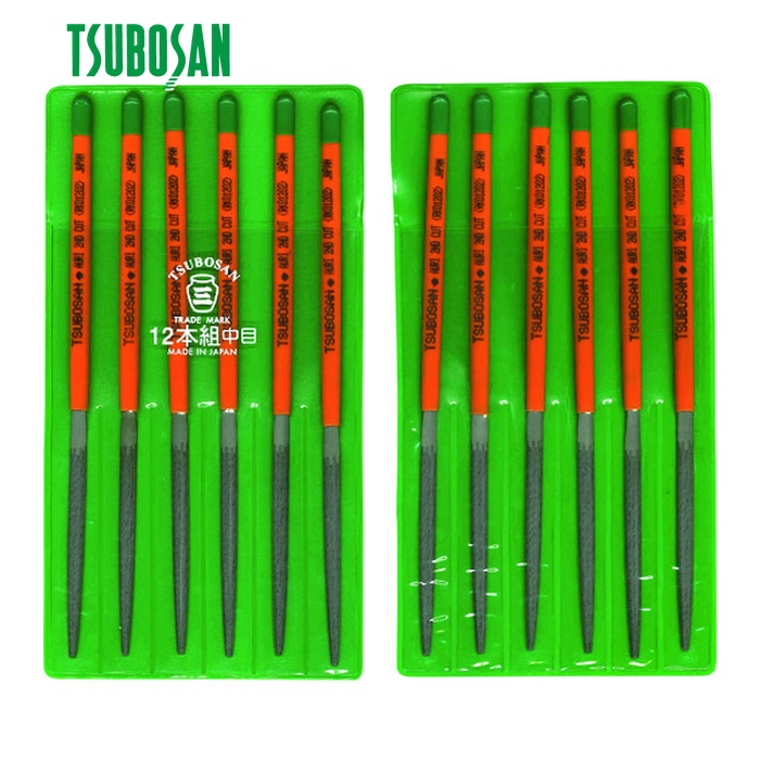 ツボサン TSUBOSAN RK012-02 組ヤスリ 12本組 両甲 中目 (1S)