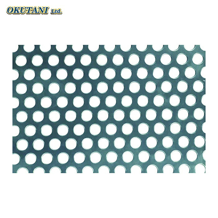 OKUTANI 奥谷金網 アルミパンチングメタル 1.0T×D10×P15 1000×1000 (1枚) PM-AL-T1.0D10P15-1000X1000